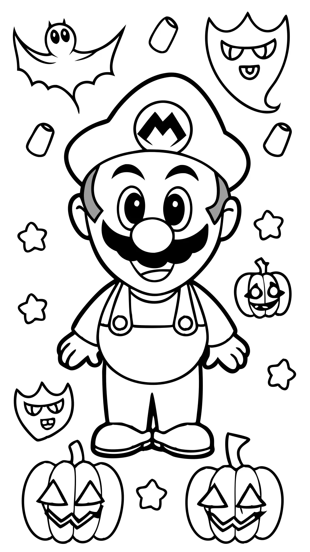 coloriages halloween mario